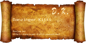 Danzinger Kitti névjegykártya